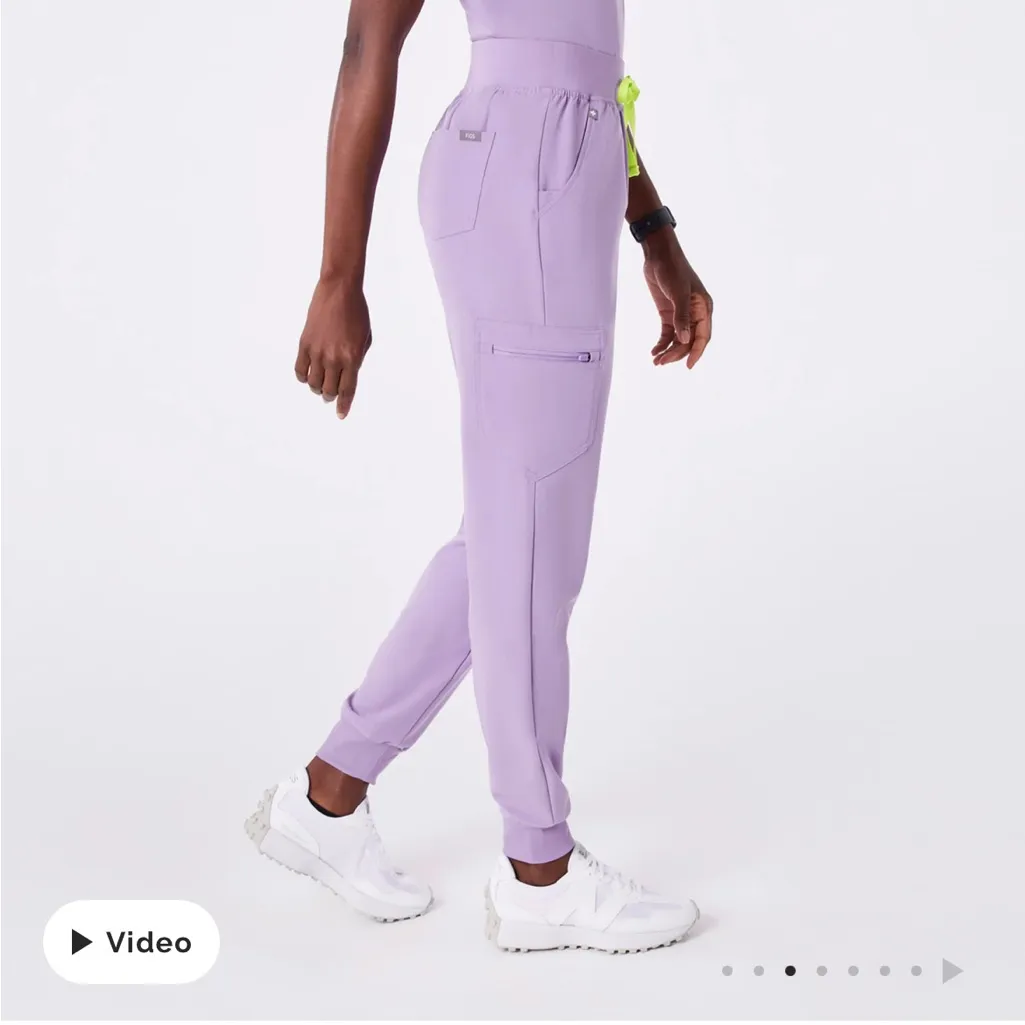 Figs Lavender Dew High Waisted Zamora Joggers M/R - Image 2