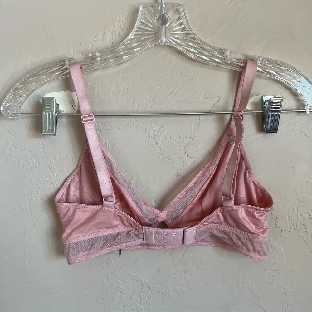 Victoria’s Secret Starlet Triangle‎ Pink Mesh Satin Bralette - Image 5