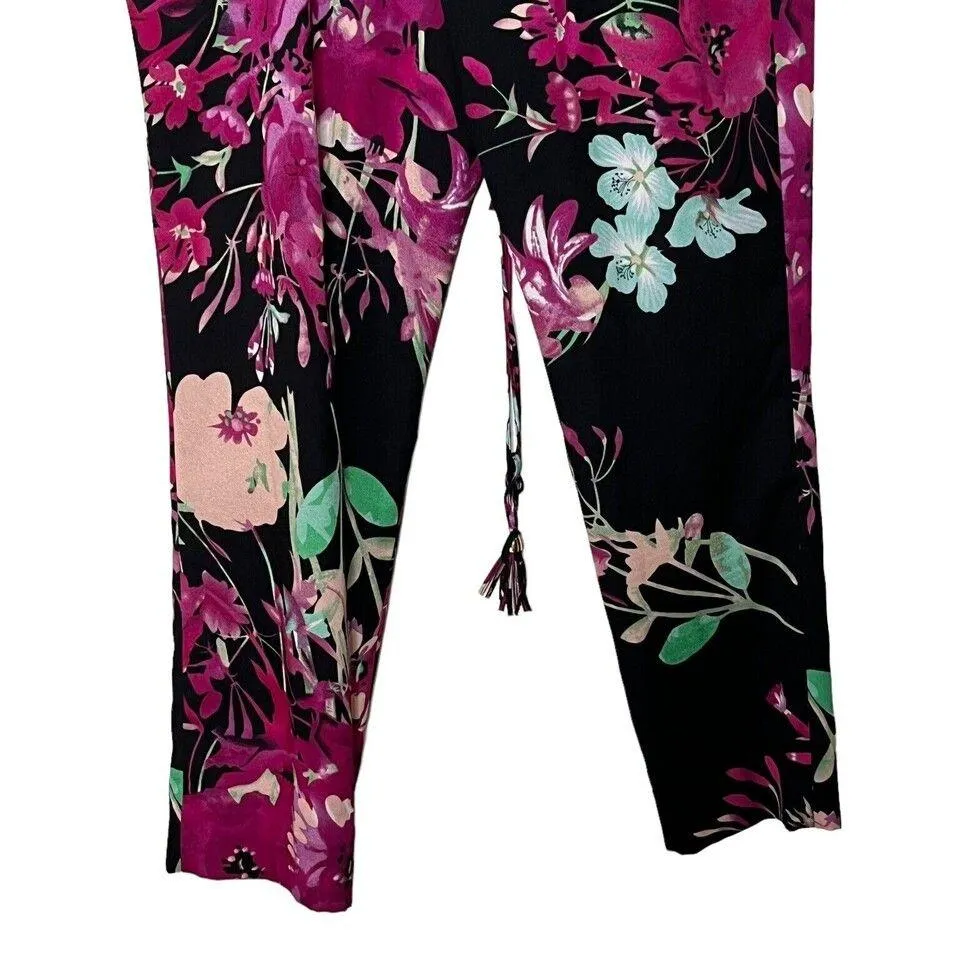 Yumi Kim Tania Floral Pull-On Pants Women’s Size XS Bohemian Hippie Beach Style - Image 7