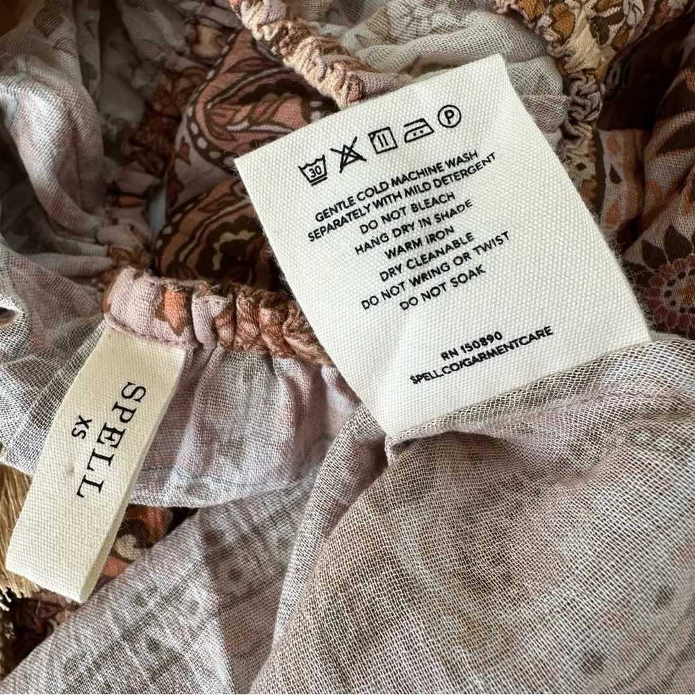 Spell NWOT Lovers Beach Tunic Dress, XS Brown - Image 7