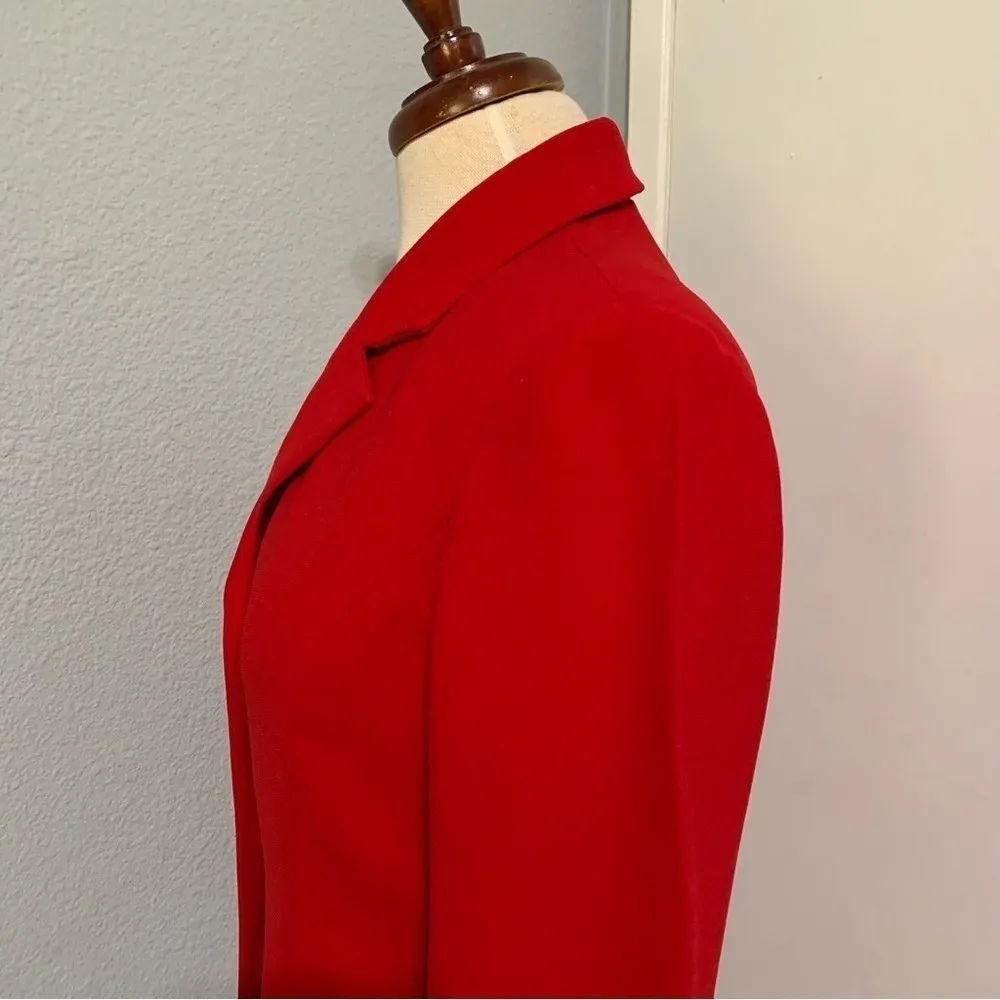 Collectibles Petite Sophisticate Vtg Red Holiday Long Sleeve Christmas Blazer 2 - Image 10