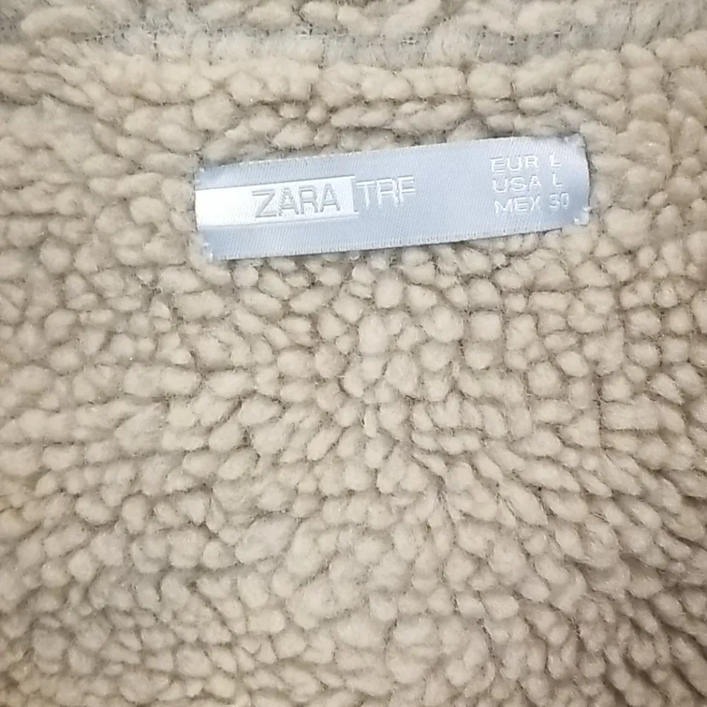 💕ZARA💕 Brown Faux Suede Sherpa Coat Boho Chic Large - Image 7