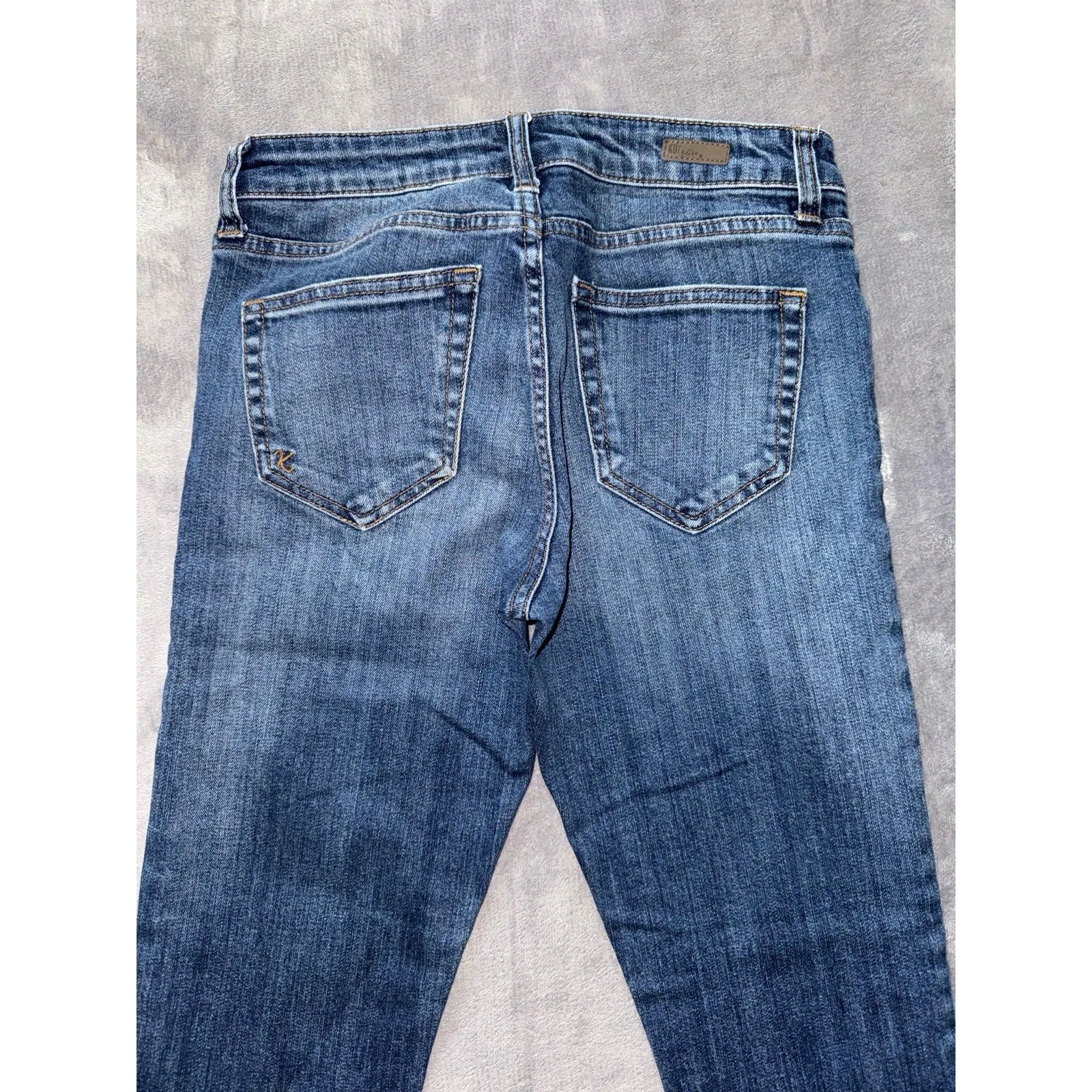 Kut from the Kloth Amy Ankle Straight Leg Cuffed Jeans Womens Blue Denim Size 2 - Image 7