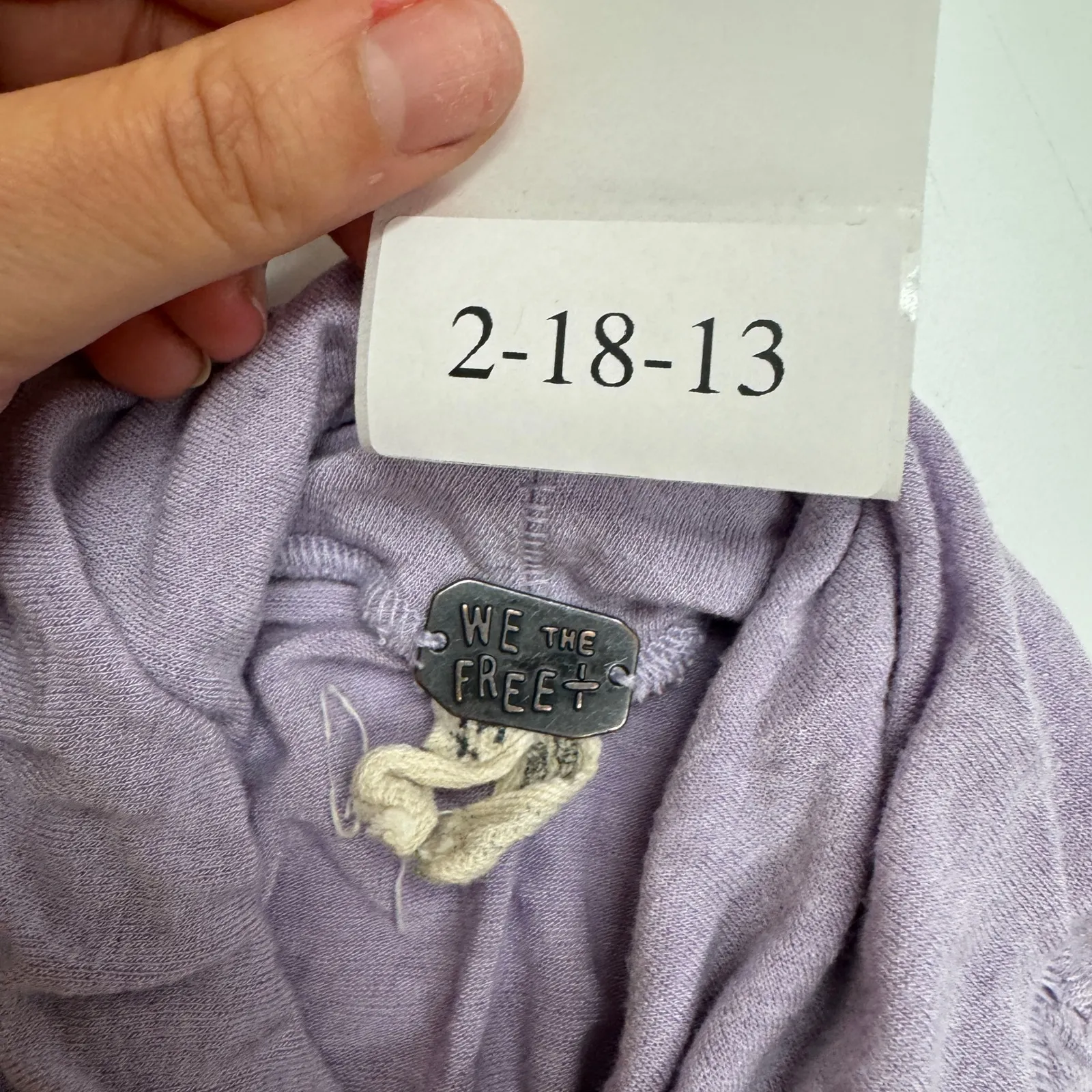 Free People Tunic Womens Medium Purple Terry Turtleneck Oversized Pullover Top - Image 4