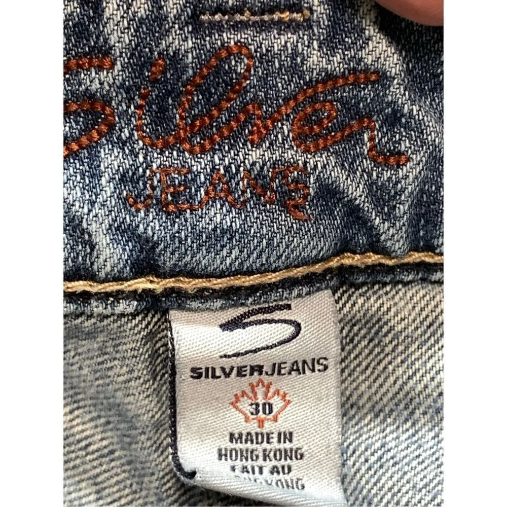 Silver blaze, distressed, jeans, size 30/33 ￼ Blue - Image 7