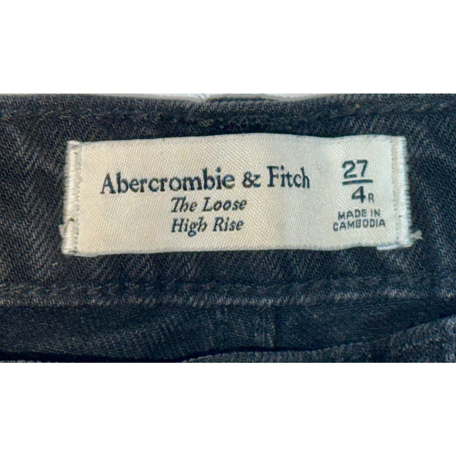 Abercrombie & Fitch The Loose High Rise Straight Leg Jeans Black Women Size 27 4 - Image 3