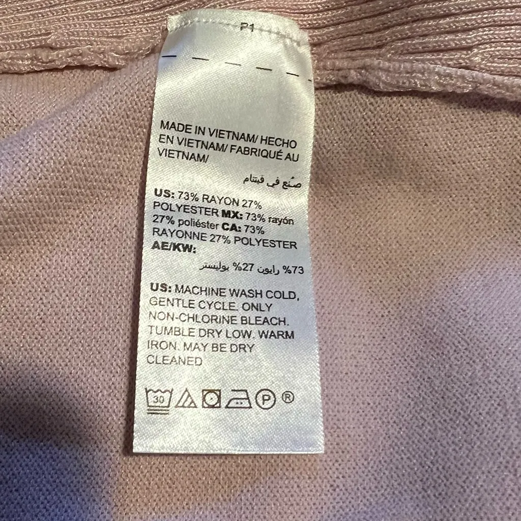 Chicos Cardigan Sweater with Sleeveless Camisole Rose Pink H23 - Image 4