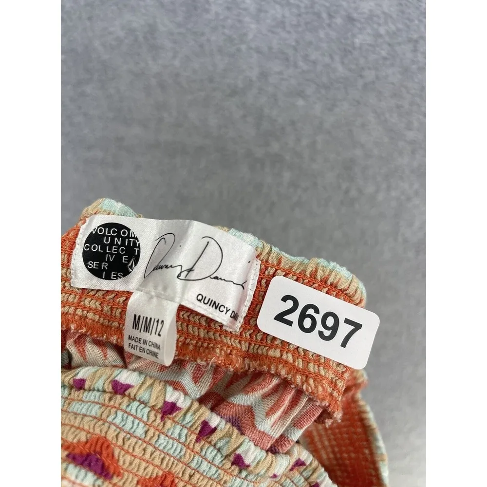 Volcom  Quincy Davis Women's Jumpsuit Pull On Pants Size Medium 12 Strapless - Image 4