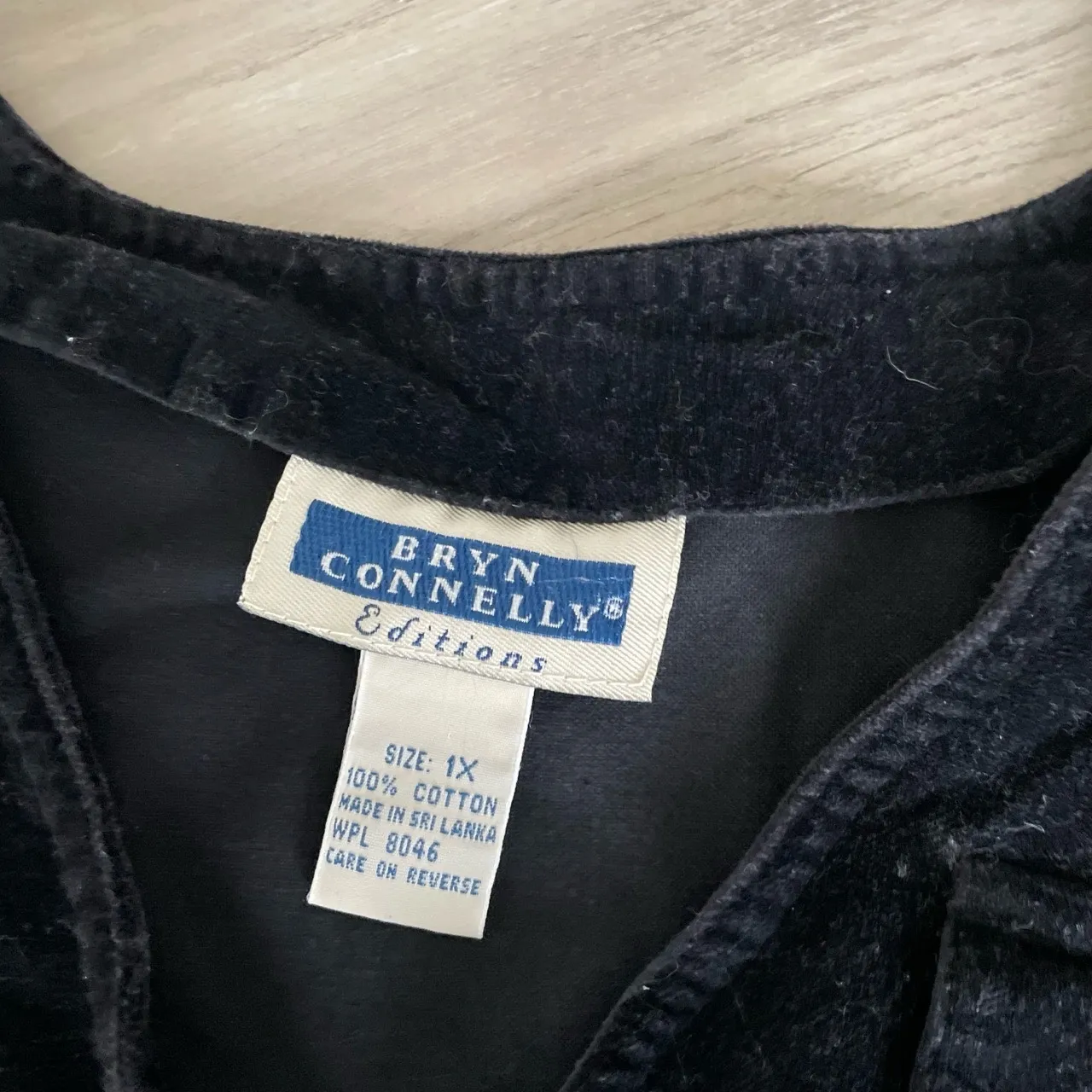 Bryn Connelly Vintage Black Zip Corduroy Vest‎ Casual Size XL - Image 2