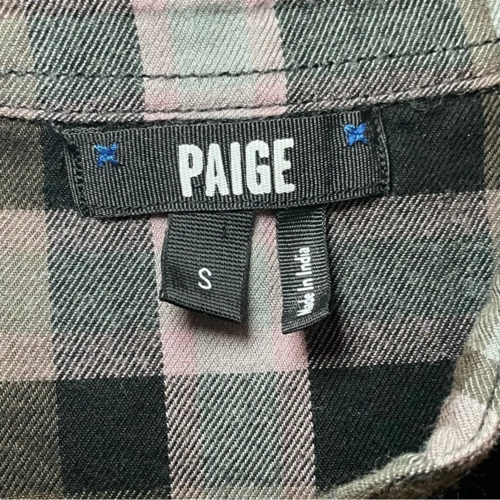 Paige  Womens Davlyn Classic Oversized Boyfriend Plaid Button Up Shirt Small - Image 7