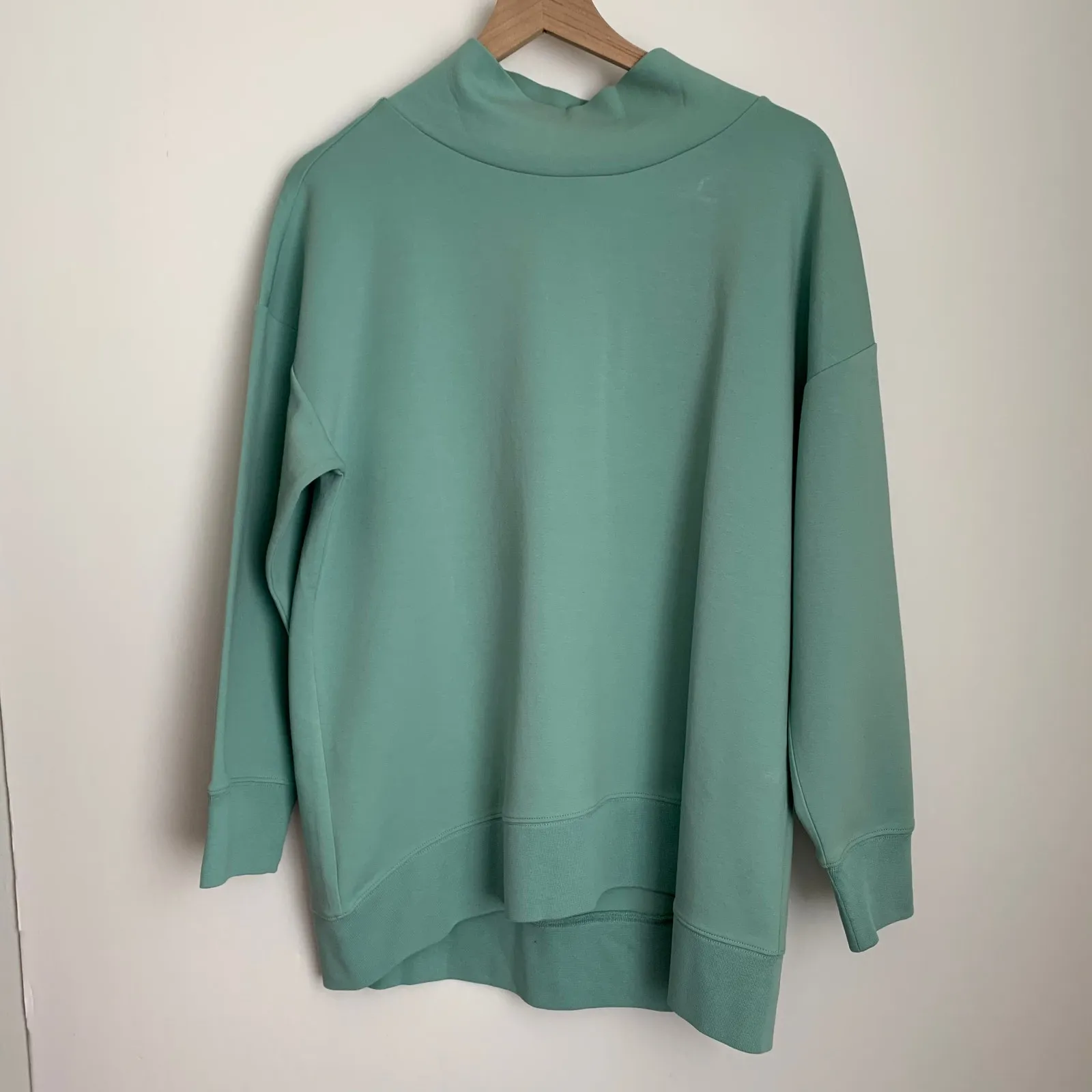 Wolford Sweater Top Long Sleeves TurtleNeck Womens Small Icy Mint Green - Image 2