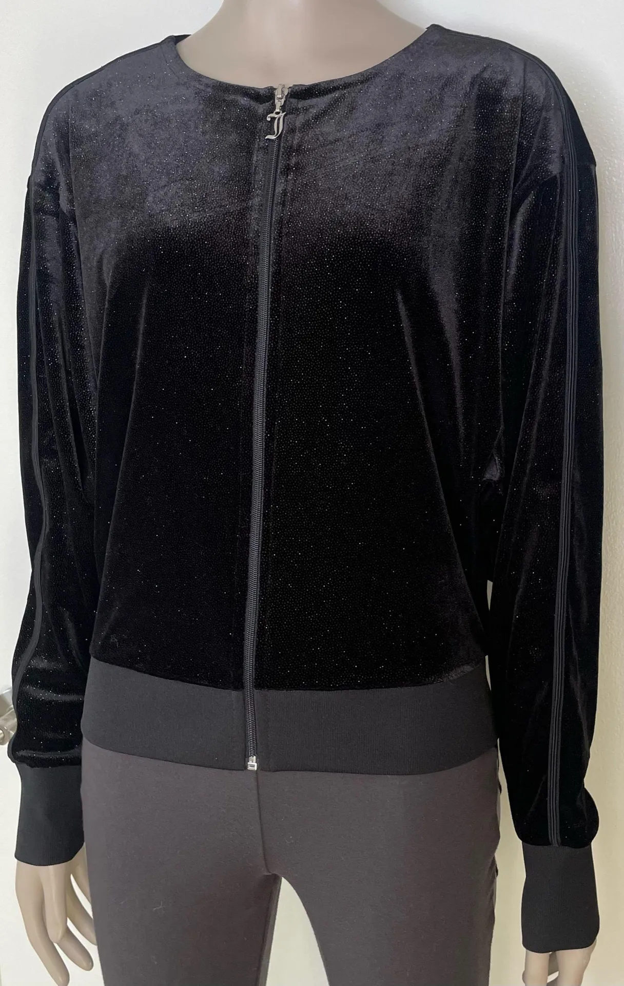 Black Sparkle Tracksuit Jacket - Image 4