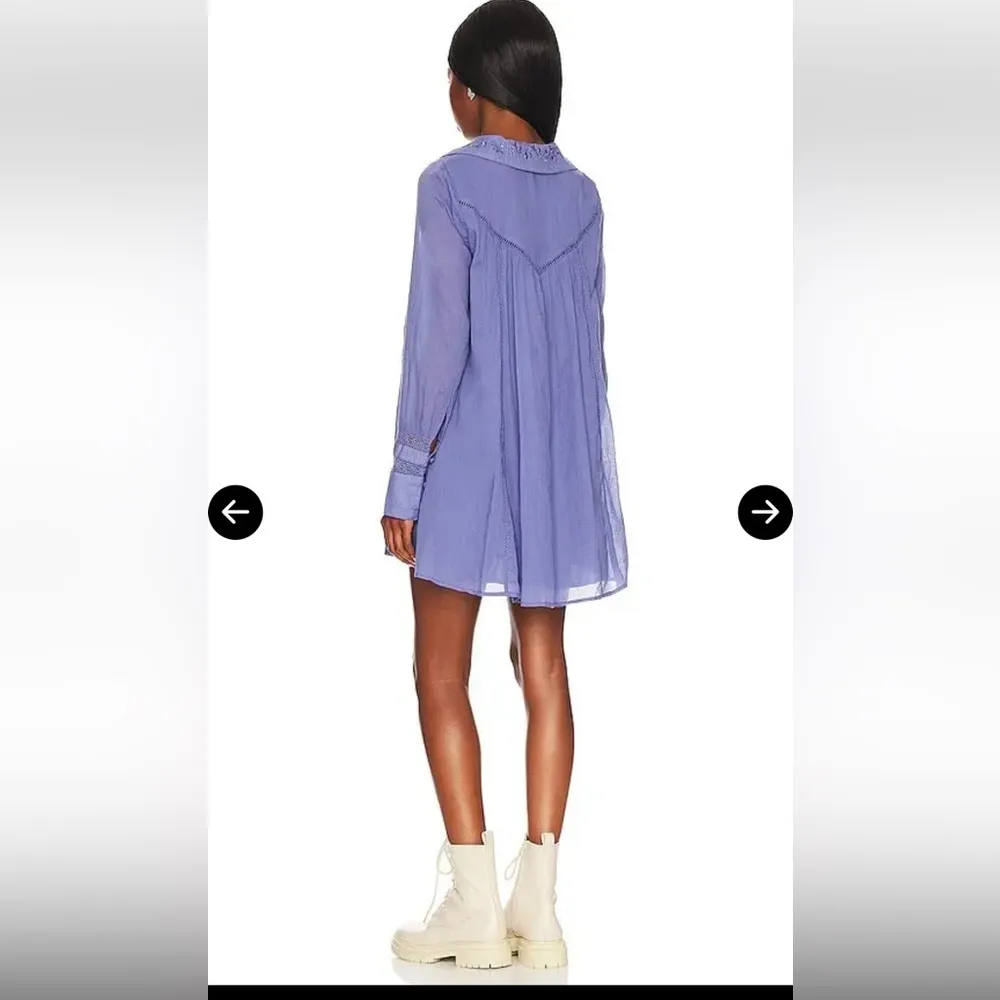 NWT Free People Haddie Mini Dress Periwinkle X Small Cotton Boho Summer vacay - Image 2