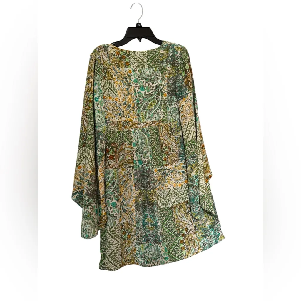 Anthropologie Floreat green floral dress size 0‎ - Image 2