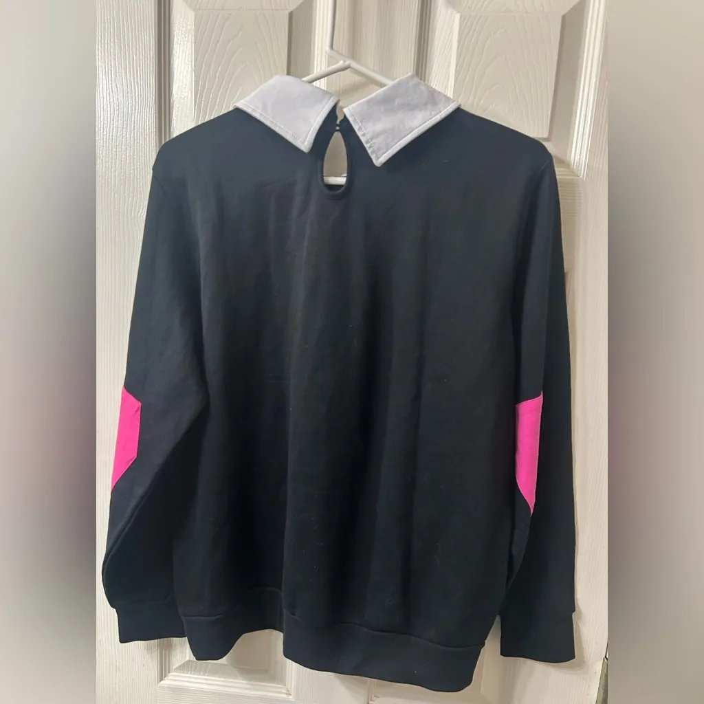 Monster High Black Sweatshirt with Pink Sleeve Size undefined - Image 3