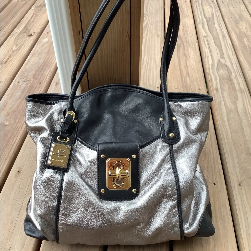 Beautiful large genuine leather bag 🌷🌷 Black - Image 2