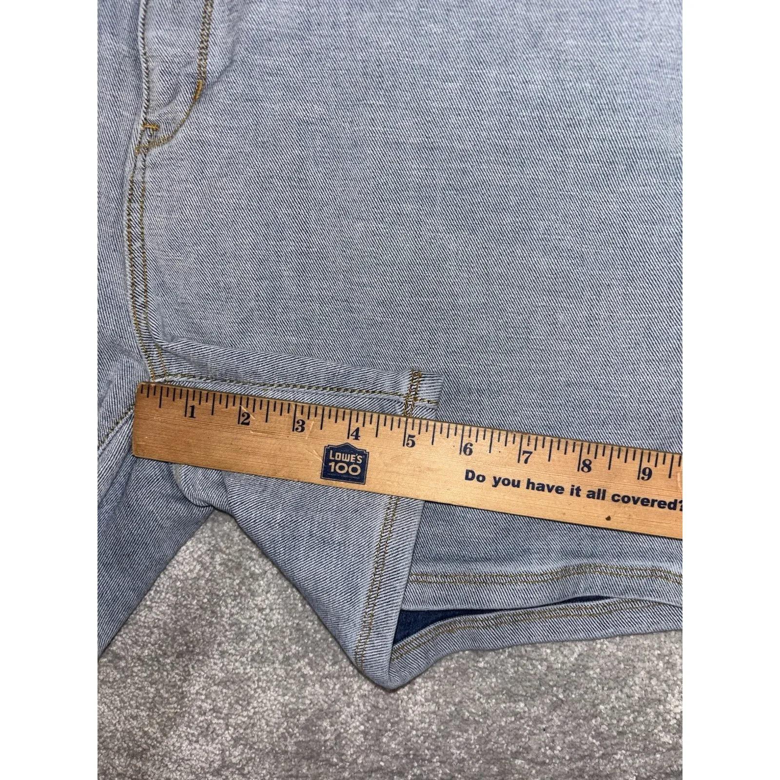 judy blue julianne color block‎ denim shorts 2xl reverse inside out style - Image 9