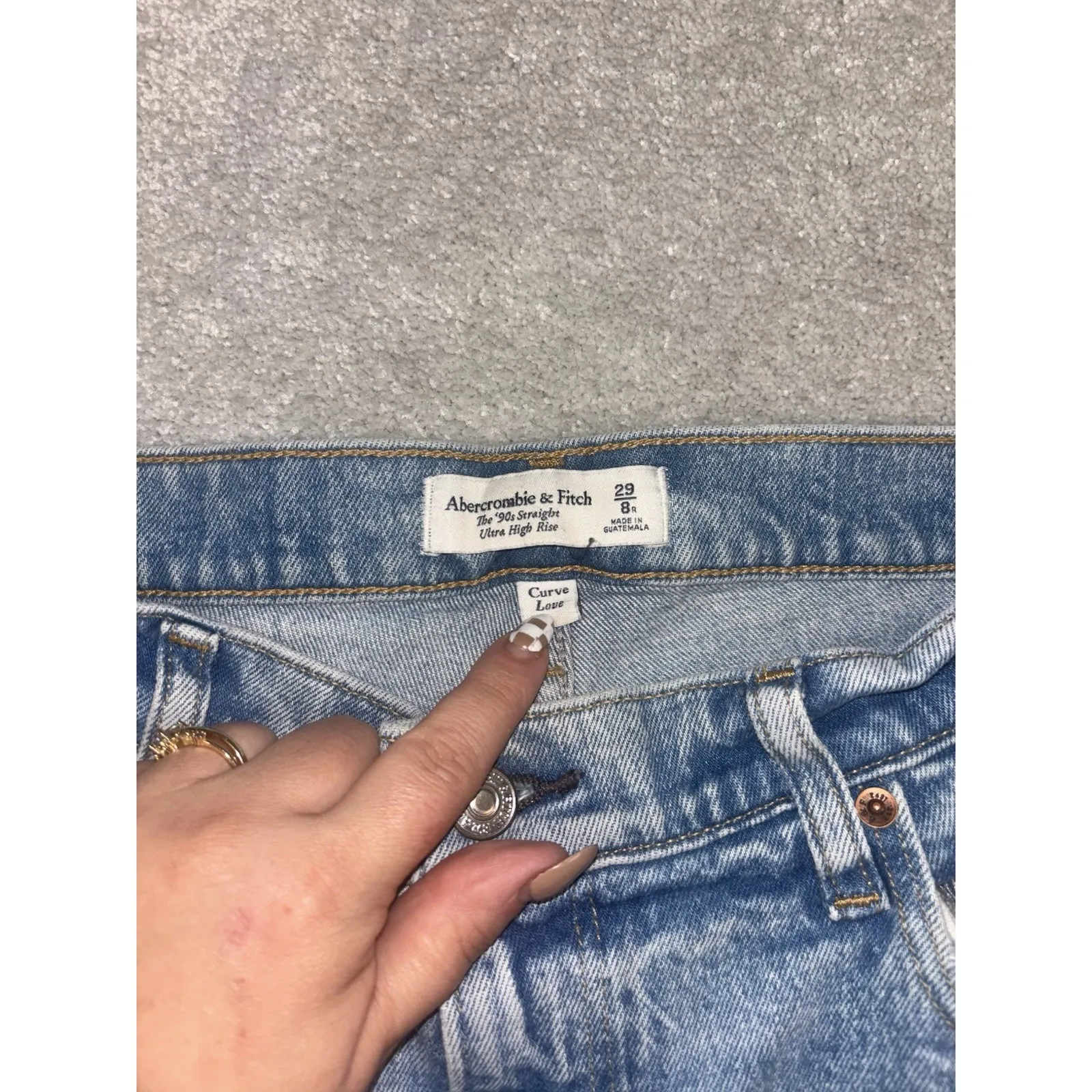 abercrombie & fitch jeans 90s straight ultra high‎ rise curve love 29/8r - Image 3