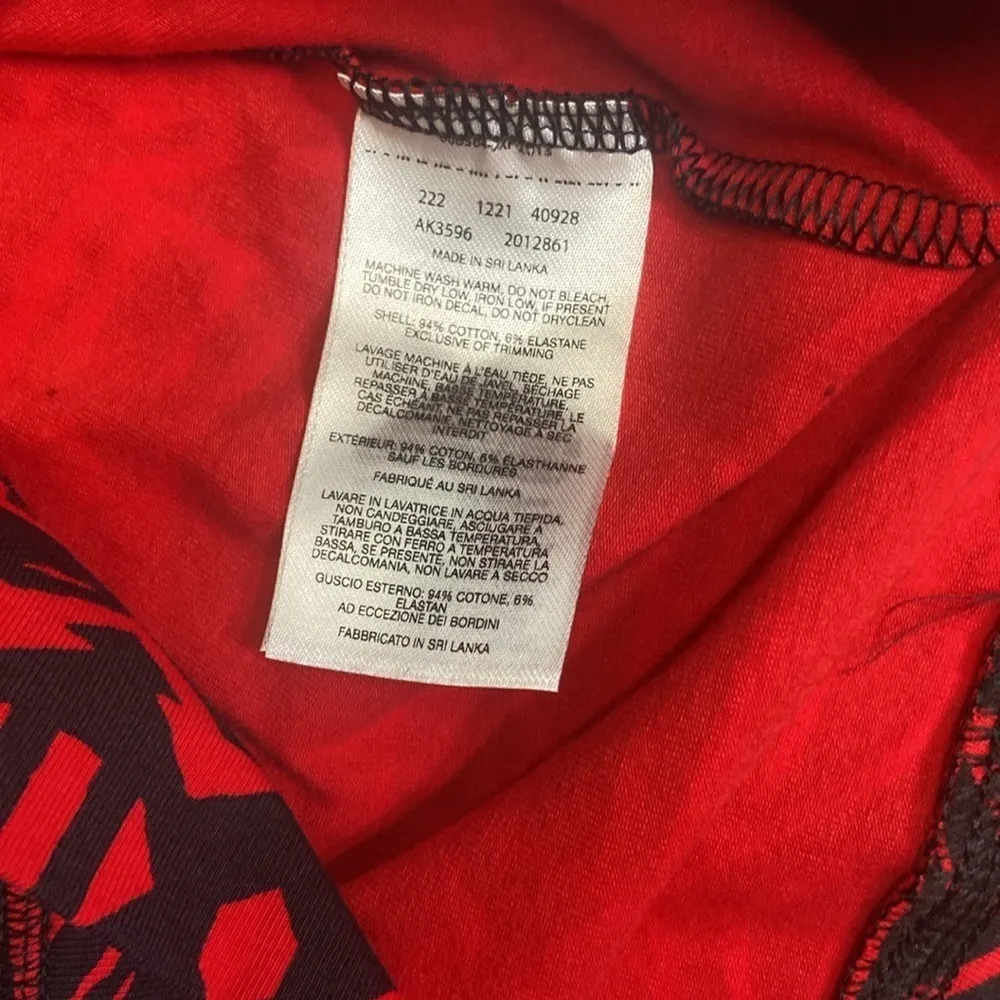 Columbia Red Black Print Holly Hideaway Long Sleeve Top Shirt Women S/P - Image 7