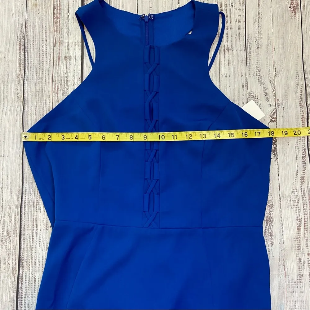 Adelyn Rae Cobalt Lace Up Sheath Dress. Size Large. New With Tags. - Image 7