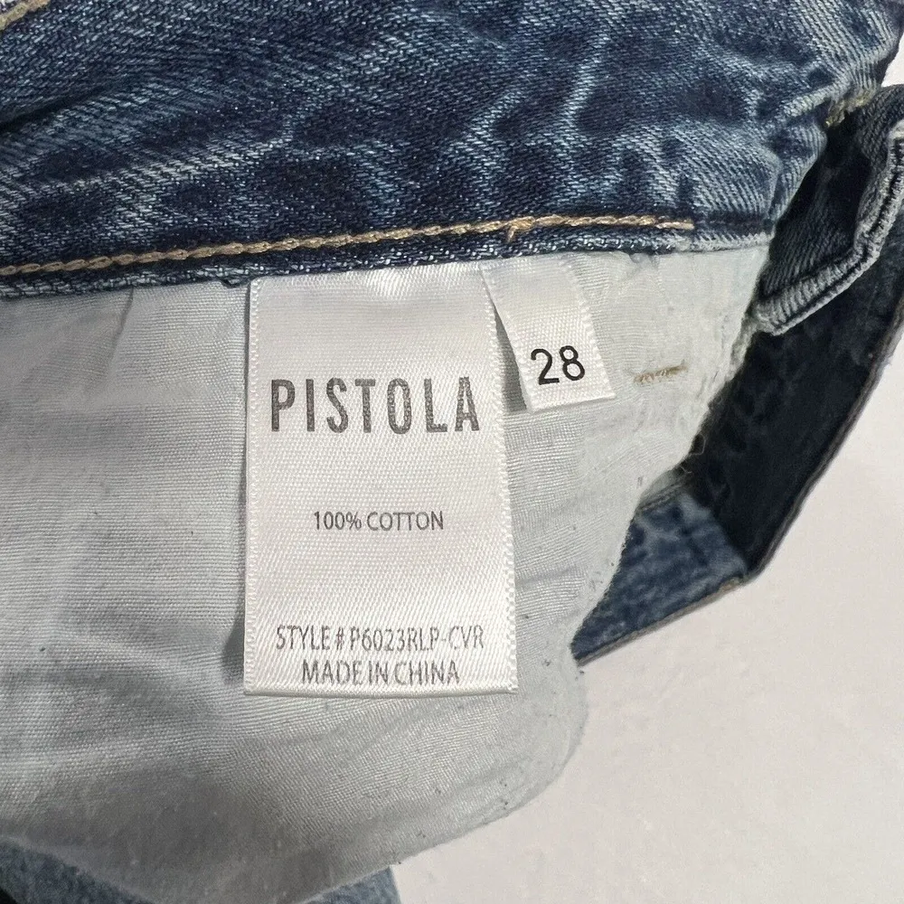 Pistola  Sz 28 Maddy Balloon Wide Leg Pleated Jeans in Culver Blue - Image 11