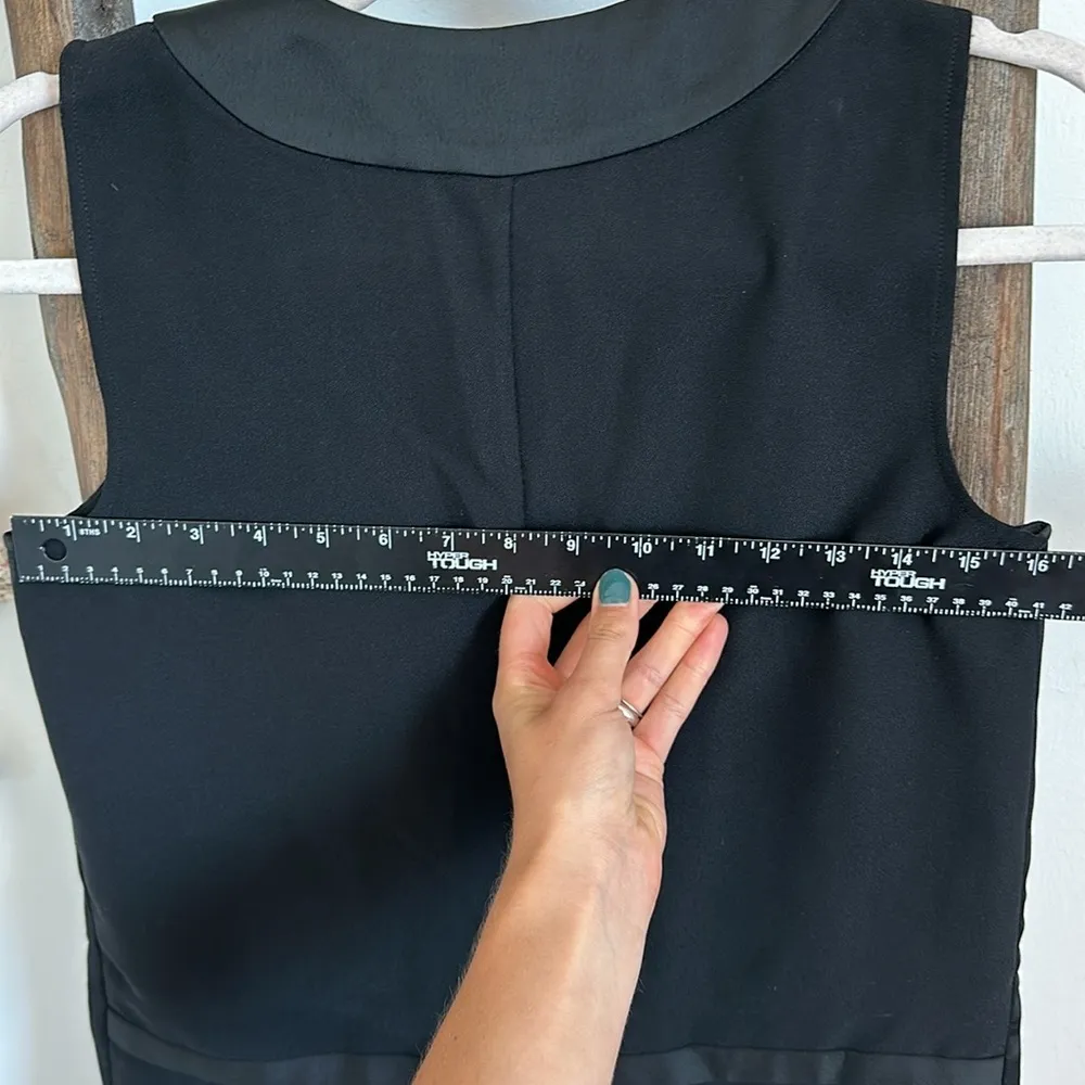 Black Classic Tuxedo Vest (one piece) Size XSmall - Image 8