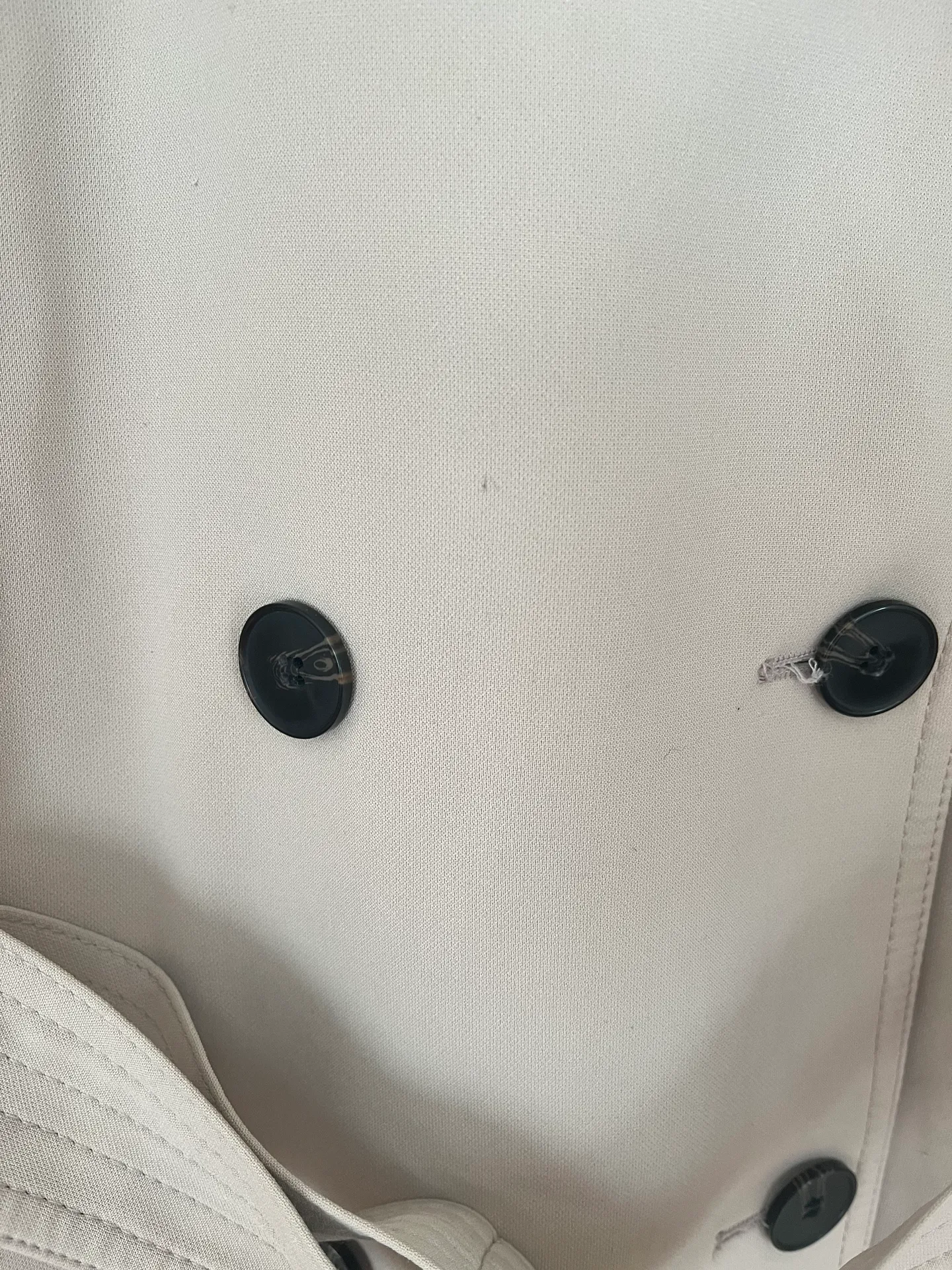 Beige Peacoat Trench Coat Size small S - Image 3