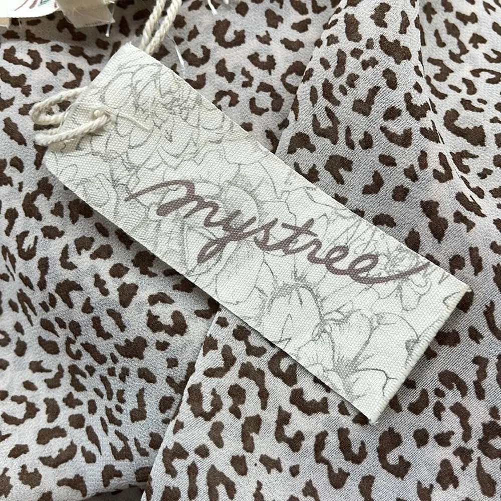 Mystree NWT Tan Cream Pink Cheetah Animal Print Kimono Size S/M - Image 8