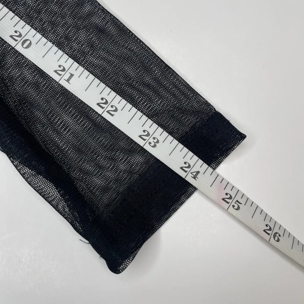 Booohoo Black Square Neck Ruched Mesh Bodycon Dress Sexy Coctail Party Sz 12 - Image 10