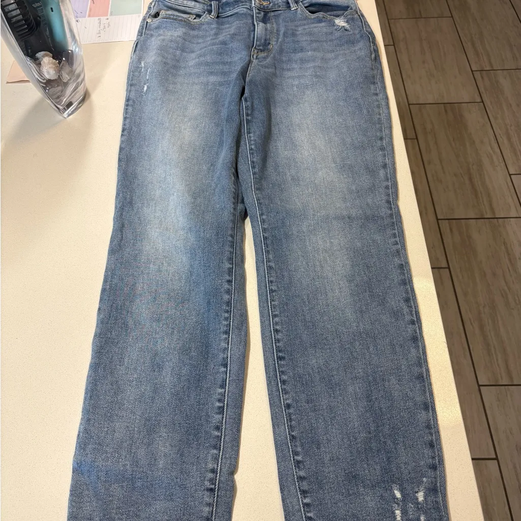 Judy Blue denim distressed slim fit jeans size 11/30 - Image 15