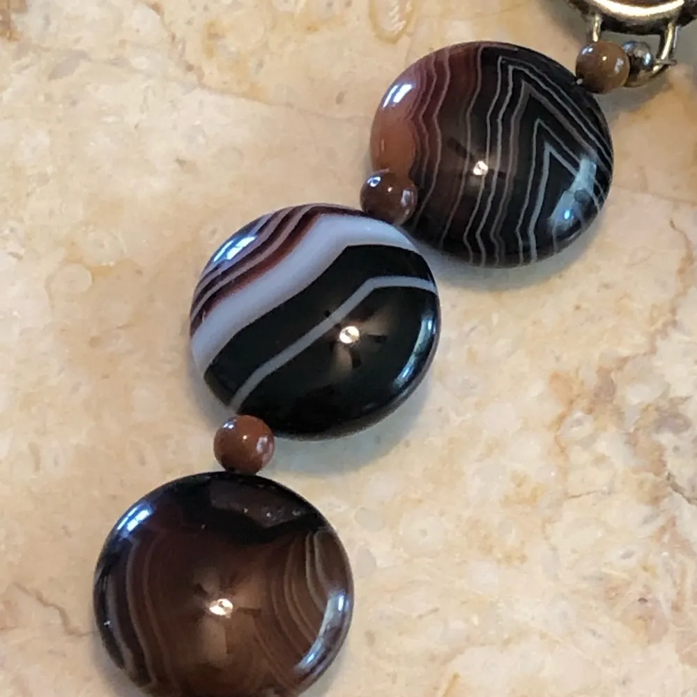 NEW Brown Onyx Agate Necklace - Image 5