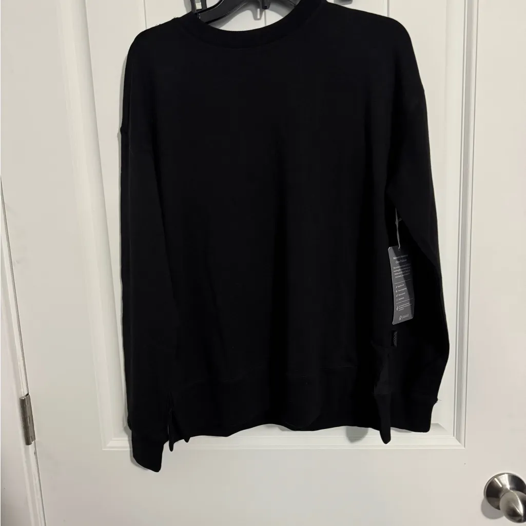 Boody Weekened Crew Pull Over Bamboo Black Organic Cotton Tunic Medium new - Image 4