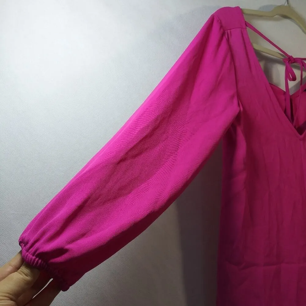 Rachel Rachel Roy Women's Kaylee Double V Gathered Sleeves Top Size XS Pink - Image 6