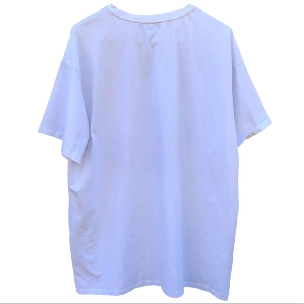 Princess Polly Womens size 8 oversized short sleeve Retro running club white tee - Image 3