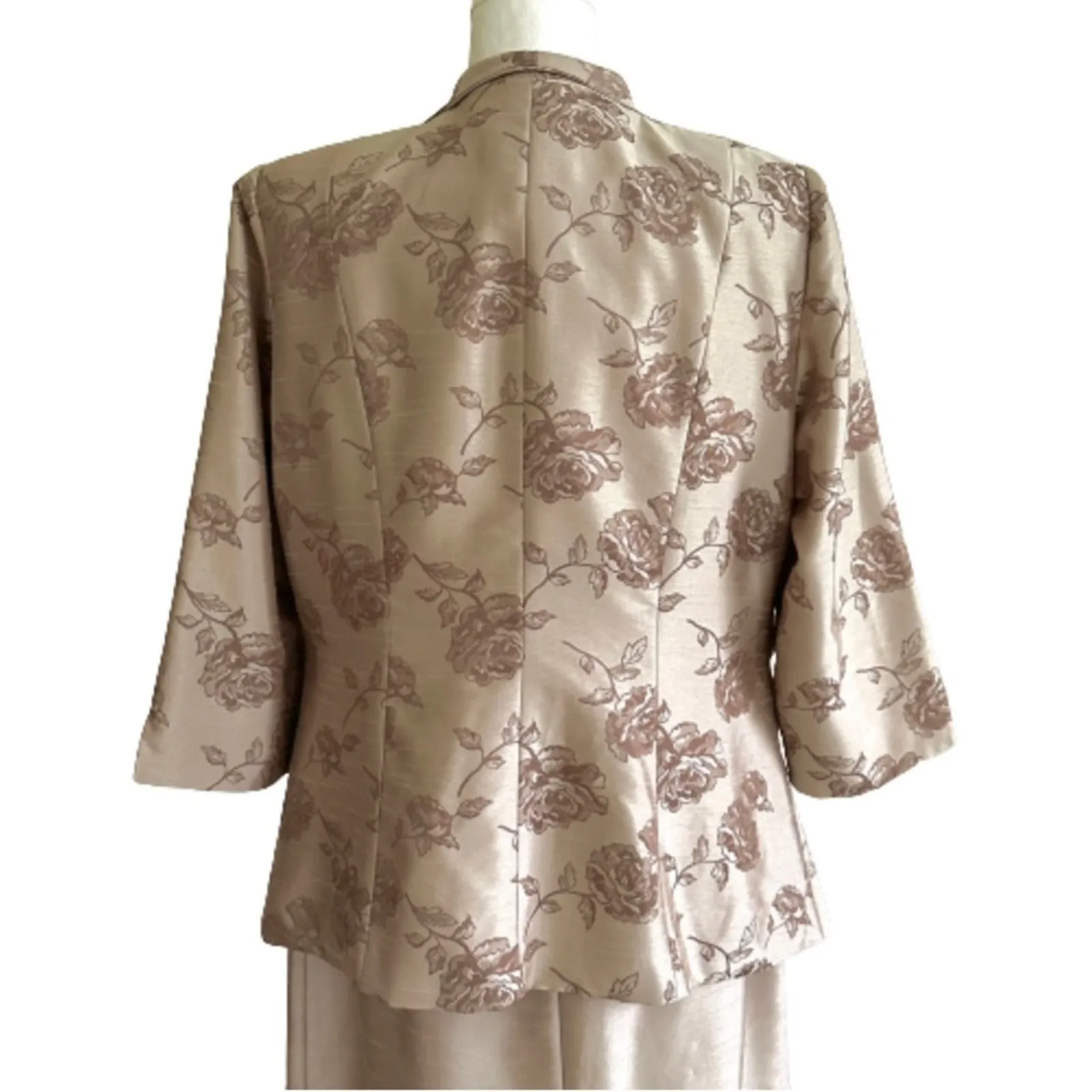 Jessica Howard Evenings Jacket Dress Woman Tan Sequins 2 Piece Midi Size 14W - Image 6