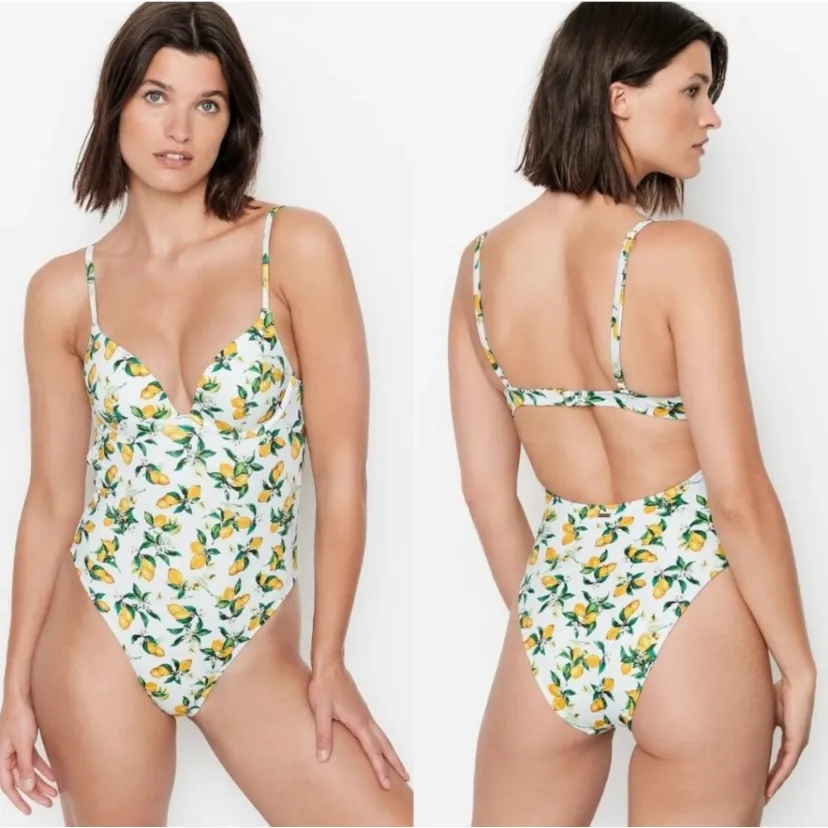 Victoria's Secret Swim Tahiti Lemon Print One Piece
Swimsuit Size Medium - Image 2
