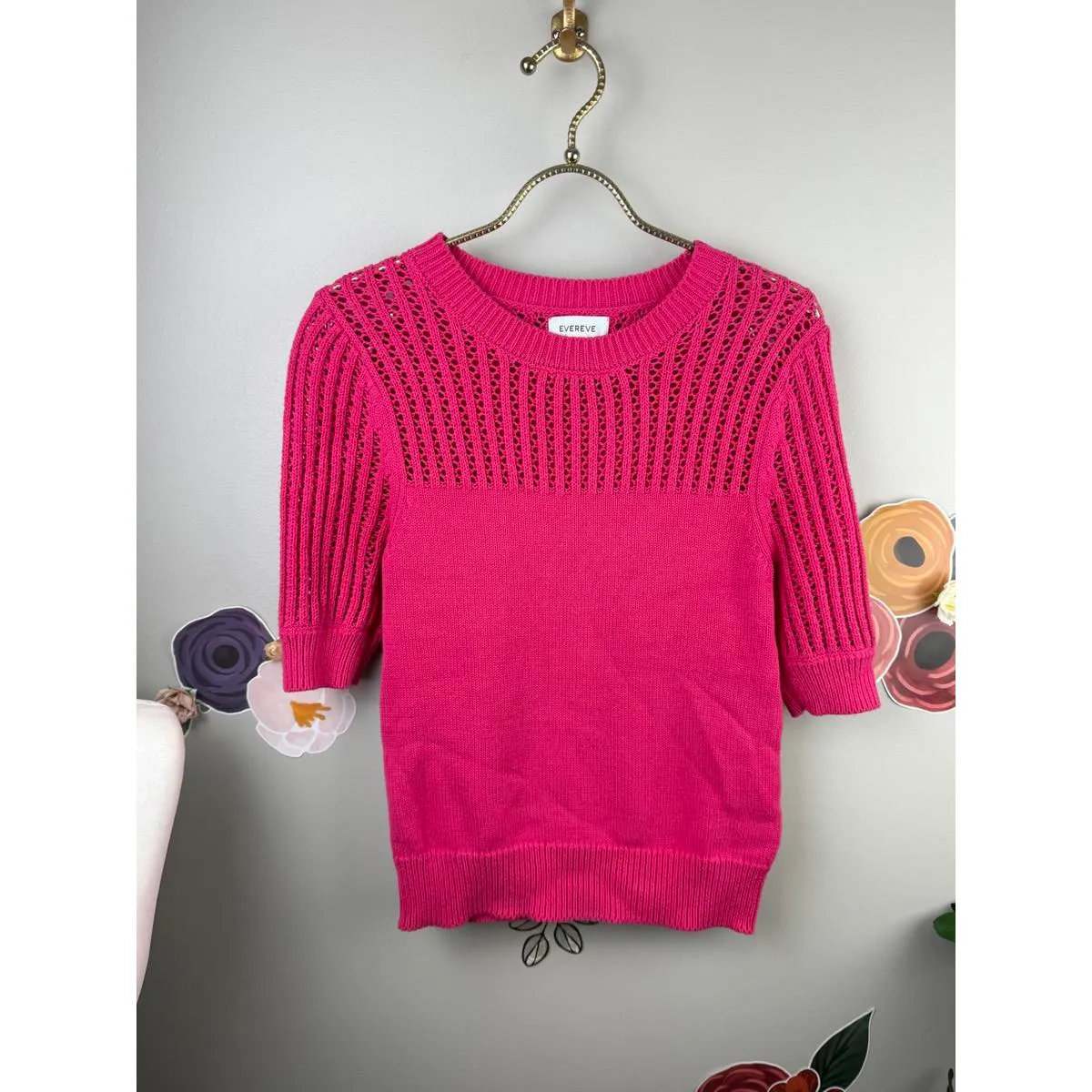 Evereve Remy Crochet Pullover Sweater - Size - XS - Image 5