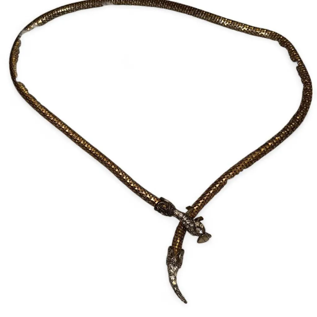 Betsey Johnson Snake Necklace Vintage Jewelry Accessory - Image 3
