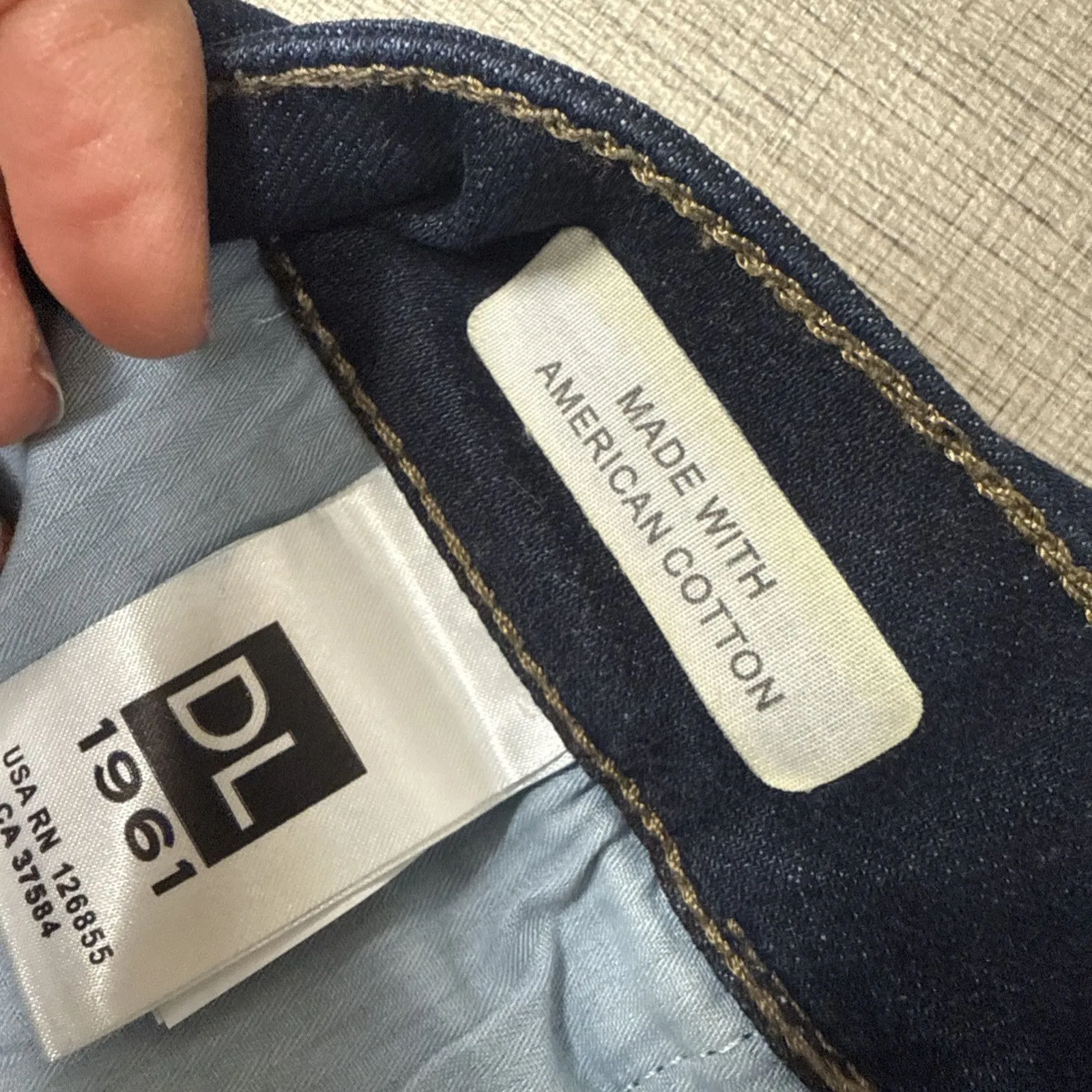 DL1961 27 BLUE JEAN JAxDL‎ NO.3 INSTASCULPT SKINNY STRECH COTTON DENIM Crop - Image 4