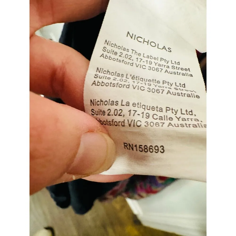 NICHOLAS Multicolored Floral Cotton Silk Blend Flowy Myla Maxi Dress Size US 0 - Image 14