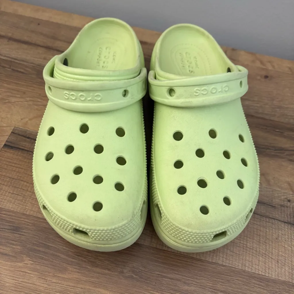 Crocs Classic Platform Clog Celery Green Women’s - Image 4