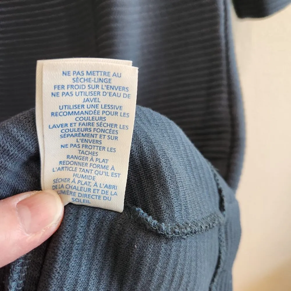 Boden Ribbed Jersey 3/4 Sleeve With Pockets Ribbed Sheath Dress Blue Size 4 R - Image 8