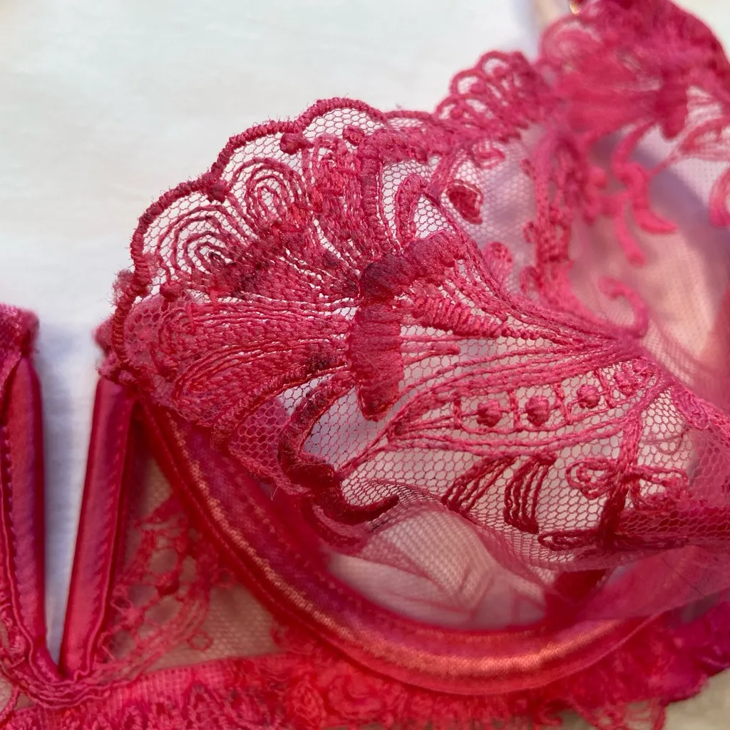 Bluebella Hot‎ Pink Bra, Lace, Size 32D - Image 6