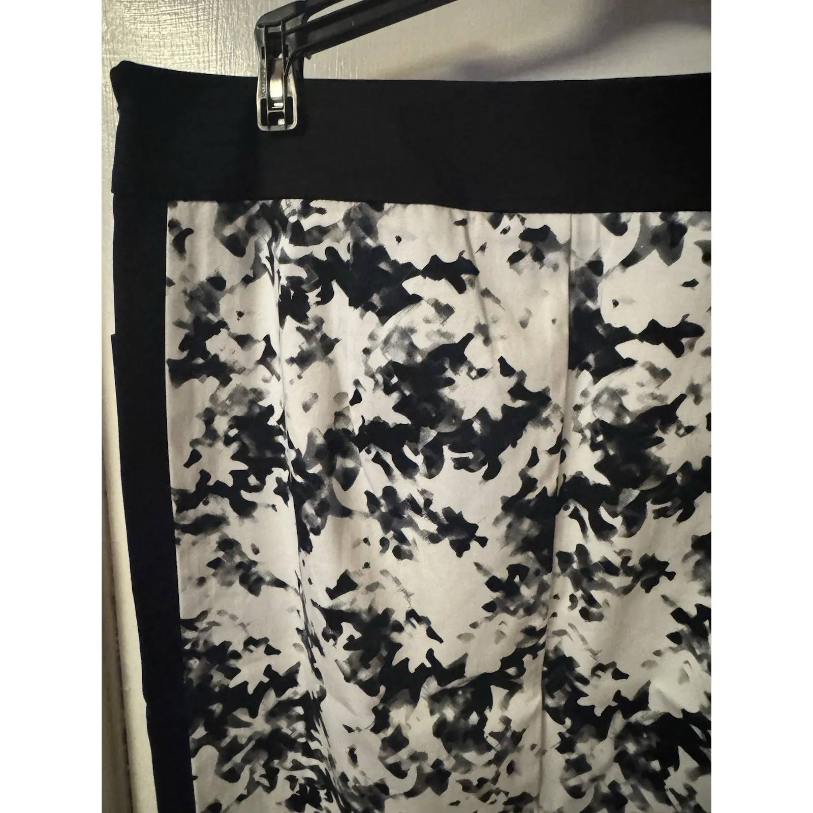 Apt. 9 Women's Black and White Marbled A-line skirt Black Trim NWT $44 Size 10 - Image 11