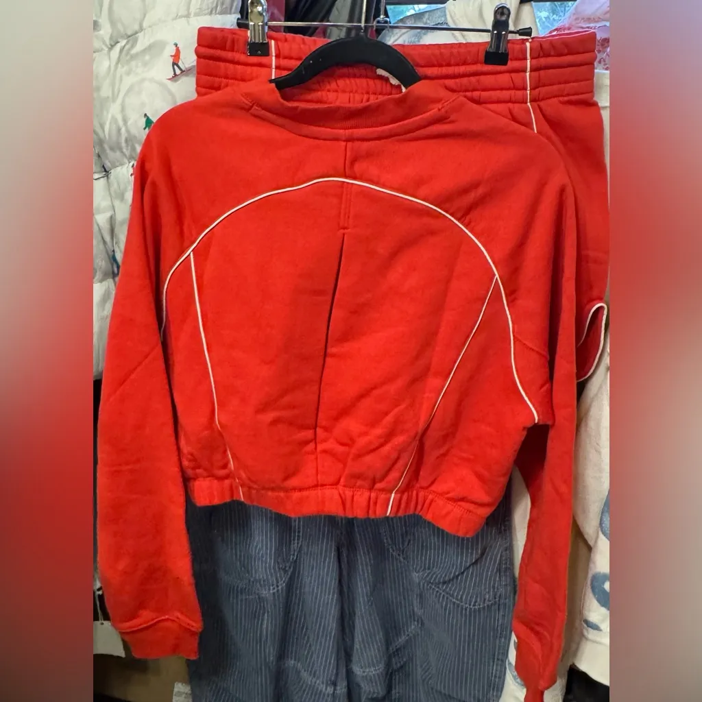 NWT Free People FP Movement Seeing Double Set - winterberry red - Medium - Image 11