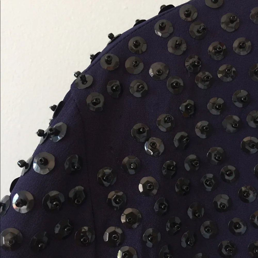 H&M Blue Sequin Open Front Cardigan Size 6. - Image 8