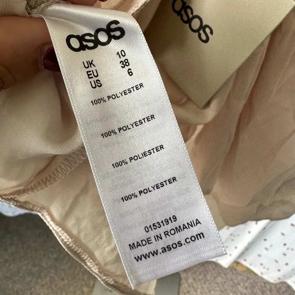 ASOS Flowy Sheer Blousen Racerback Cami Top NWT Rock Chic Girly Black Beige 6 - Image 5