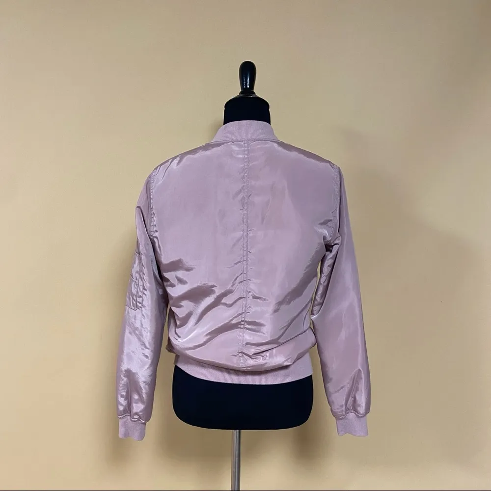 🛍️ Missguided Dusty Pink Padded Bomber Jacket Size US 2 - Image 11