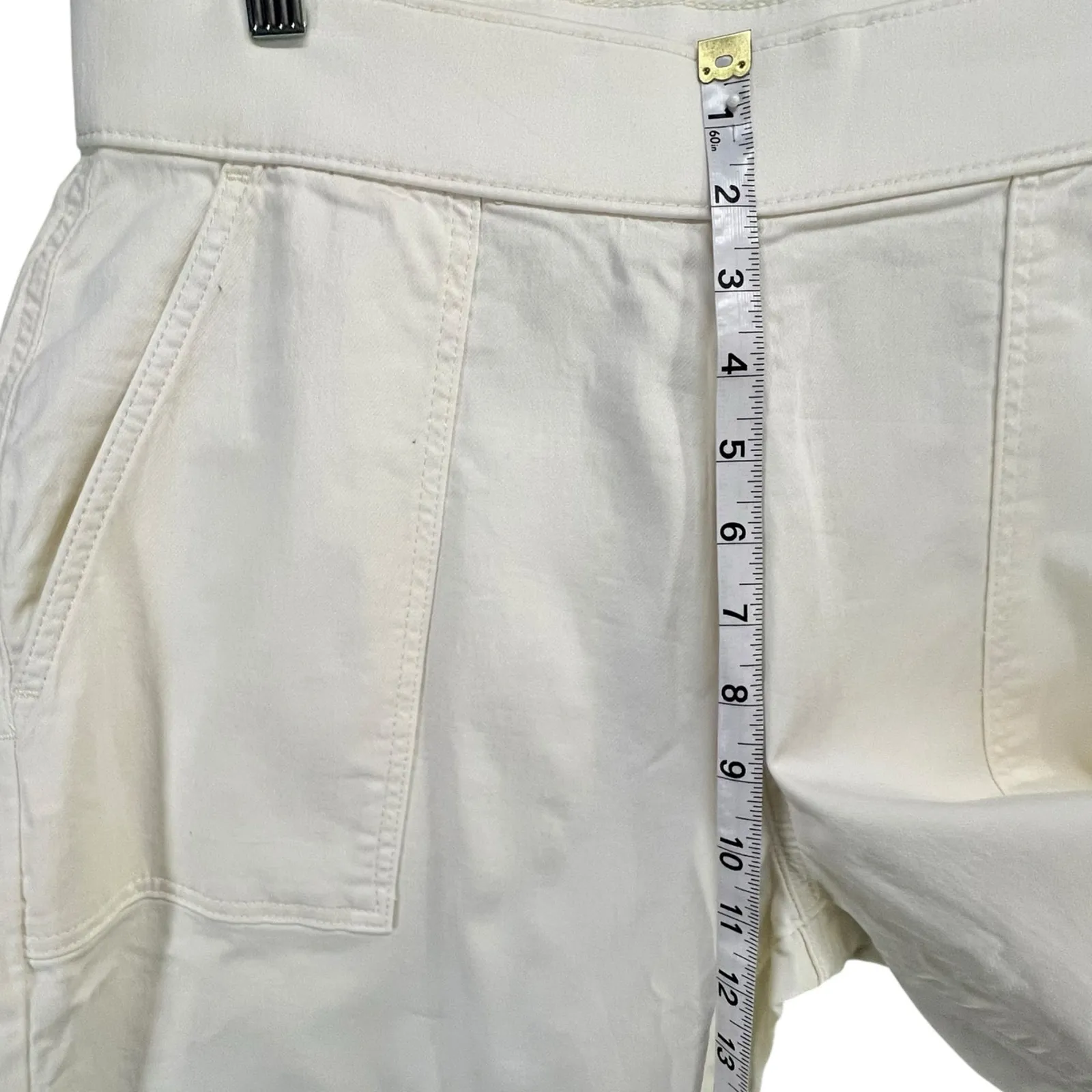 Style & Co Dobby Straight Leg Pants Womens L Cream Pull On Mid Rise Comfort New - Image 6