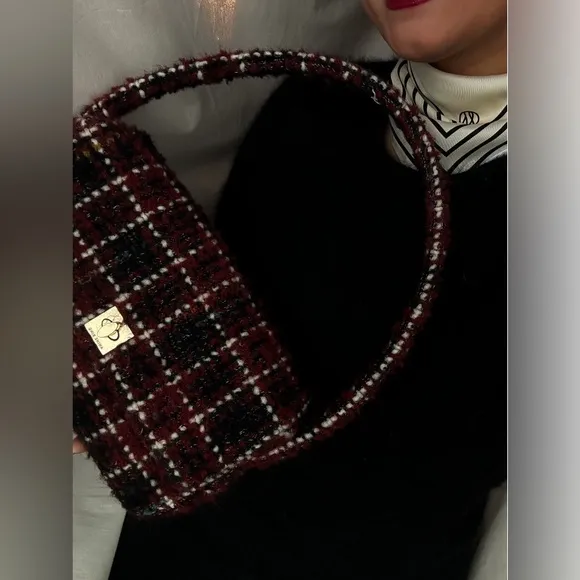 ANINE BING NWT Nico Bag in Cherry Plaid - Image 2